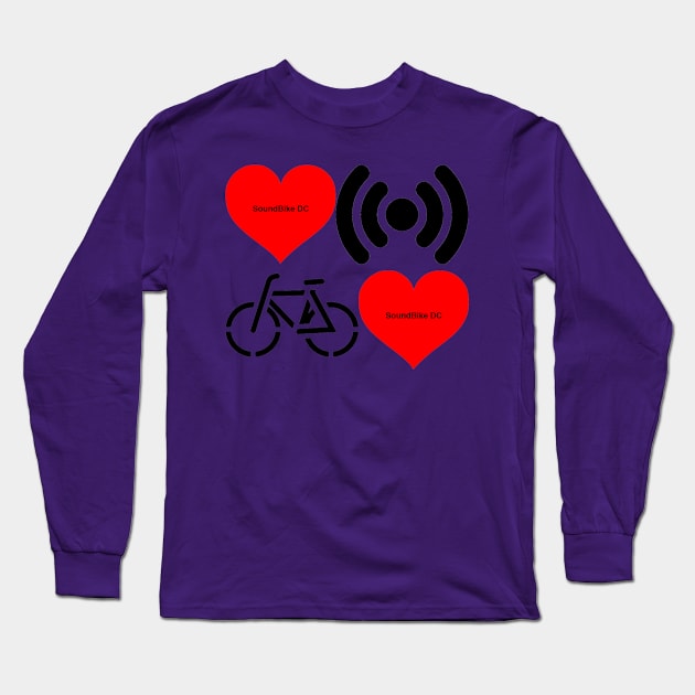 Heart Sound Bike Heart B Long Sleeve T-Shirt by danlesh